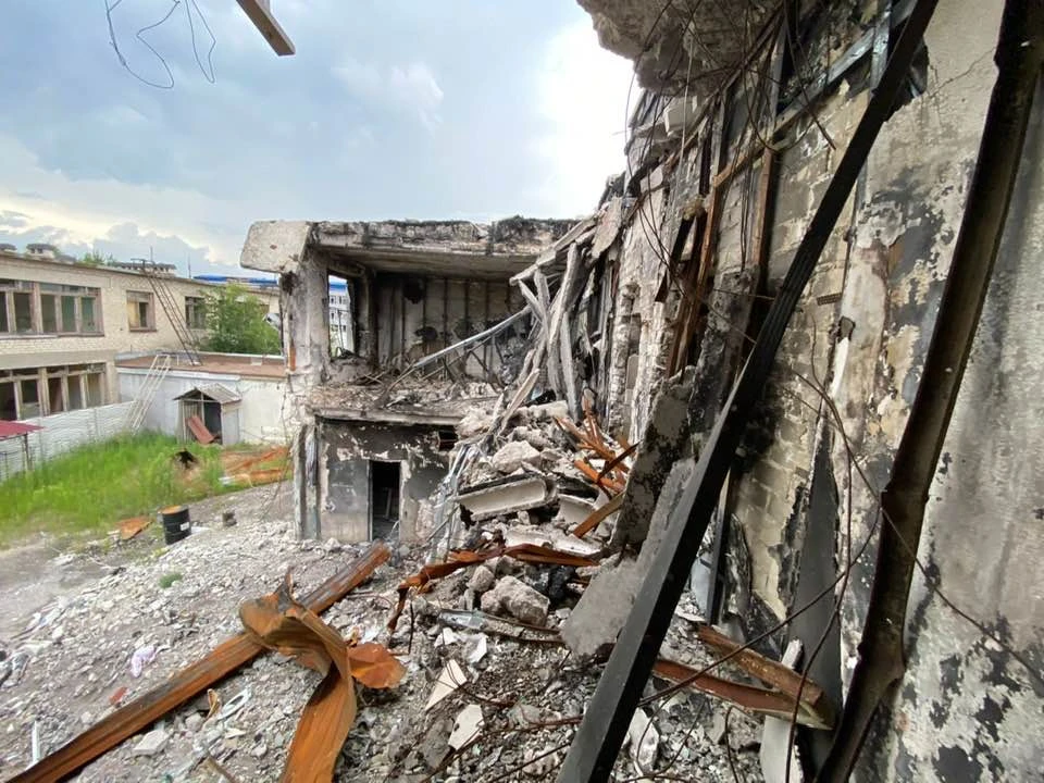 Зруйнований Ісламський культурний центр Бісмілля Фото: Тимур Берідзе