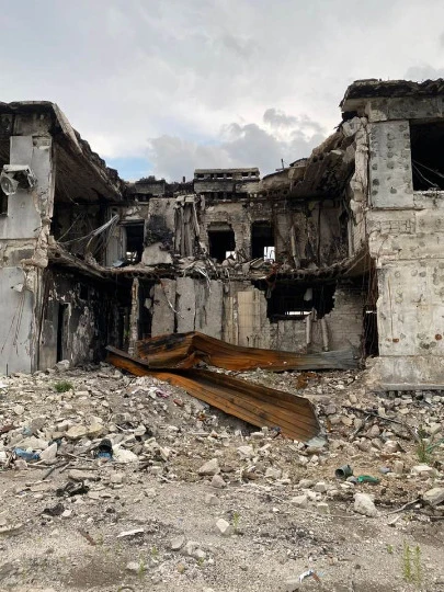 Зруйнований Ісламський культурний центр Бісмілля Фото: Тимур Берідзе