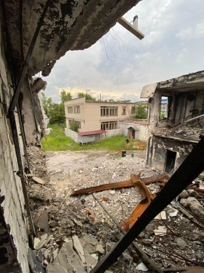 Зруйнований Ісламський культурний центр Бісмілля Фото: Тимур Берідзе