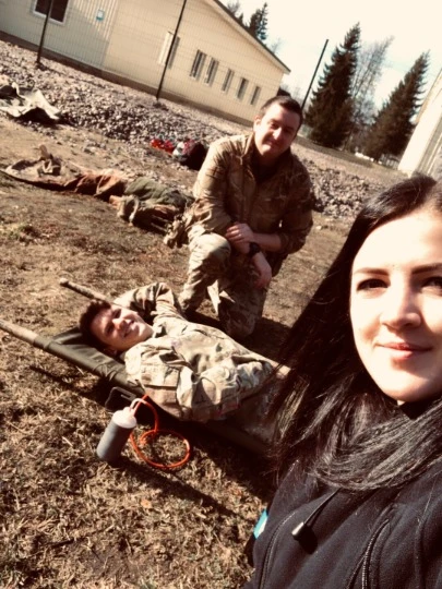 Курси навчання бойового медика, які прохода госпітальєрка Катерина Тьошина