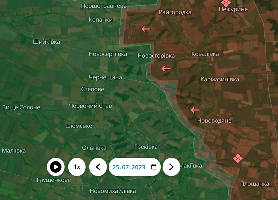 Ситуація на Сватівському напрямку станом на 25.07.2023
