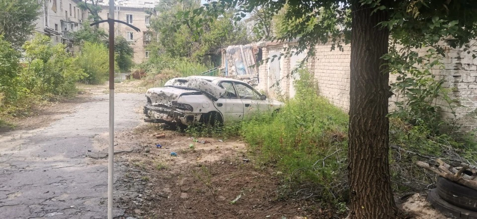 Знищена автівка в Сєвєродонецьку