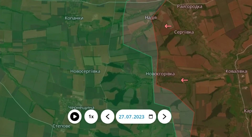 Обстановка на Сватівському відтинку фронту станом на 27.07.2023
