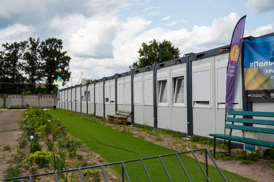 модульный городок для переселенцев в Бородянке