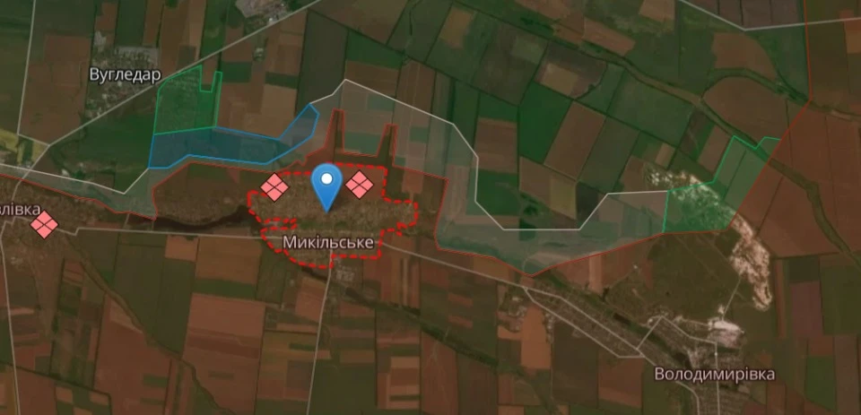 Ситуація на Вугледарському напрямку, просування в районі Микільського