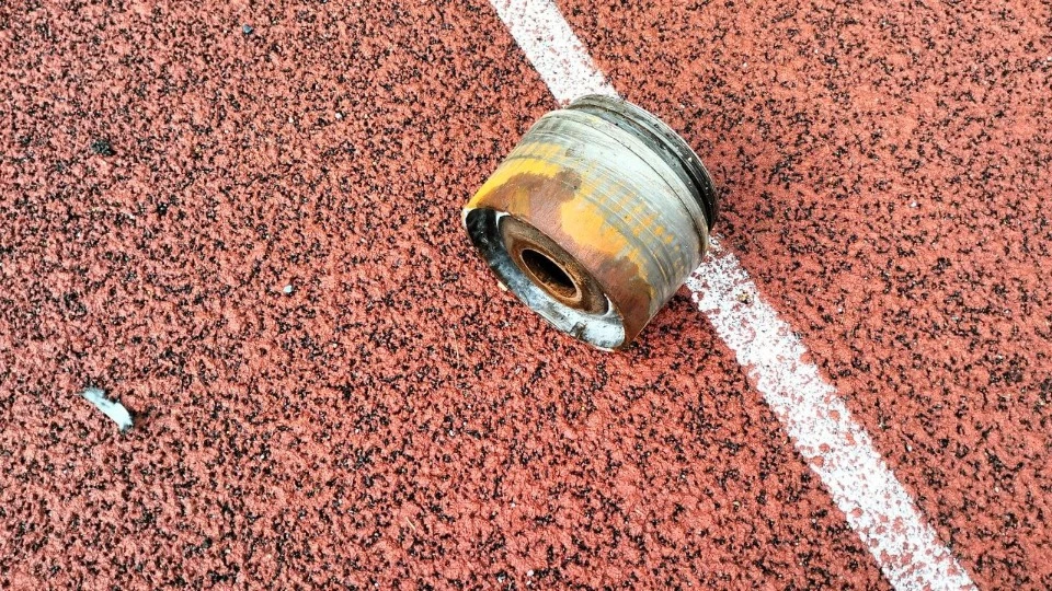 Наслідки прильоту на територію стадіону Олімп