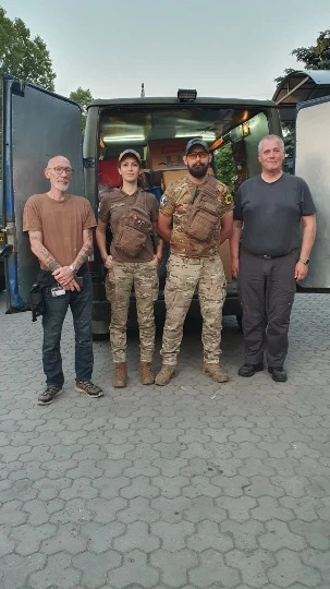 Єнс Альструп з українськими бійцями