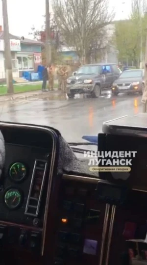 ДТП в Луганську за участю російської військової техніки