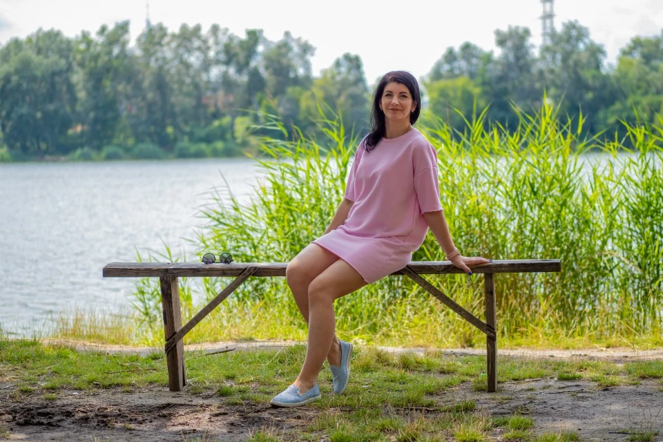 Марина Братищенко у сукні власного пошиву