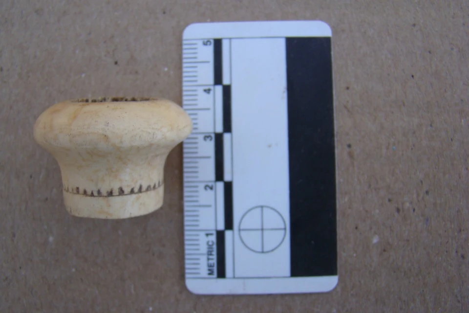 Виріб з кістки.Доба пізньої бронзи. Поховання раннього середньовіччя