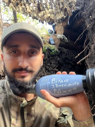 Боєць штурмової бригади Національної поліції “Лють”  Артур Обоянський у зоні бойових дій