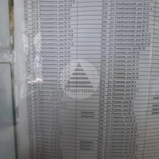 Адреси будинків в Рубіжному, які окупанти планують відновлювати