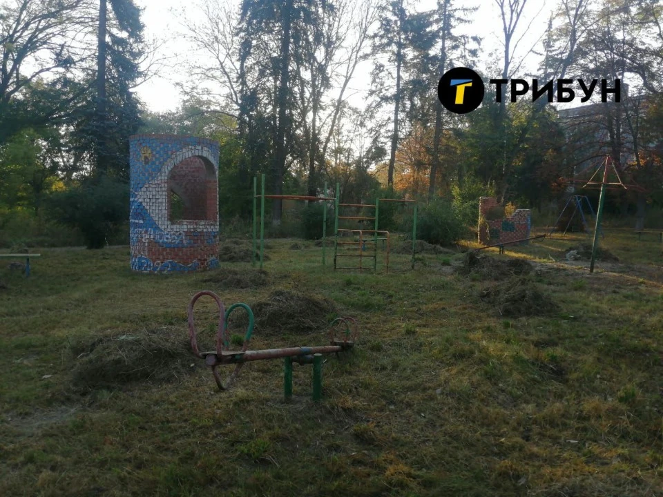 Парк, що знаходиться поруч з Палацом культури ім. Володимира Сосюри в тимчасово окупованому Лисичанс