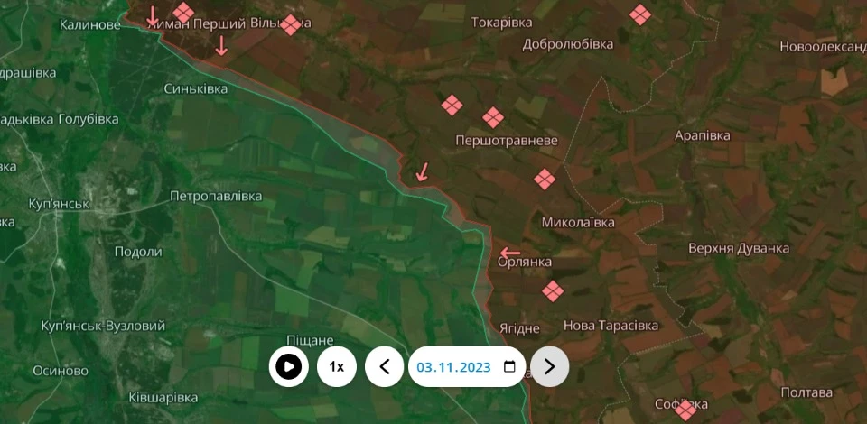 Карта Deepstate, зміни на фронті за останні дні