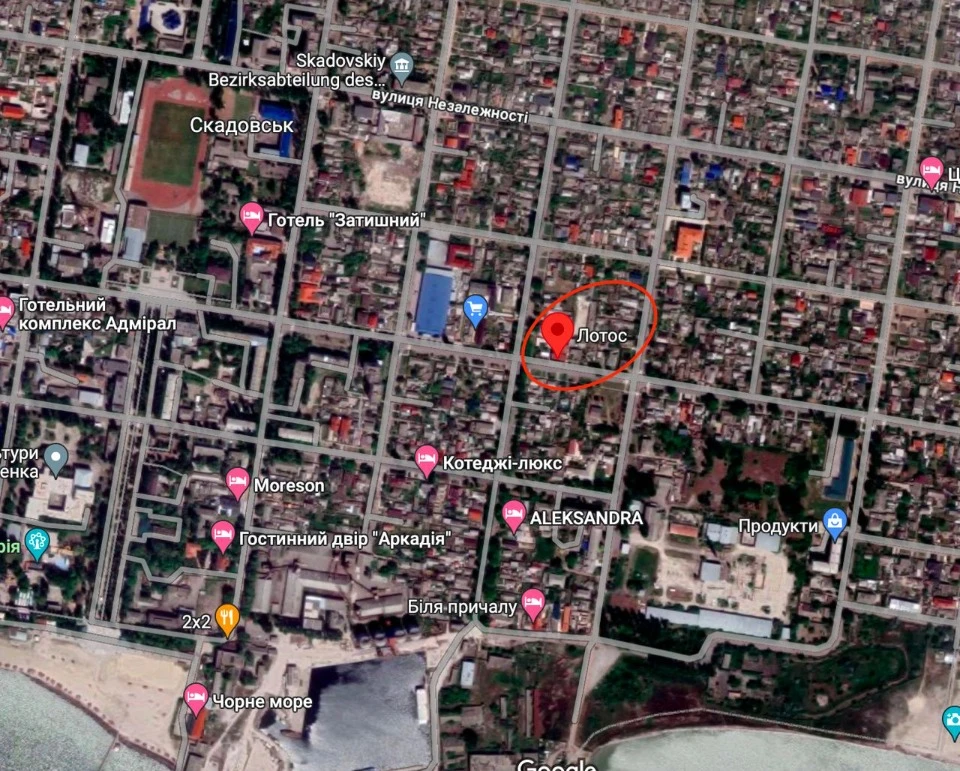 Вибух в окупованому Скадовську