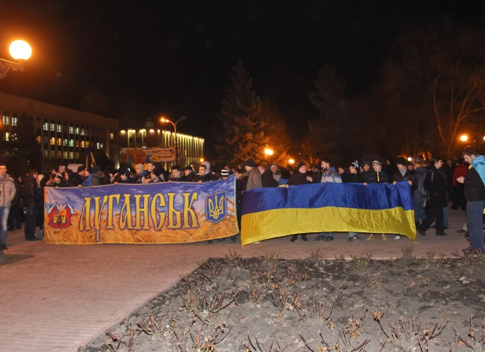 5 березня 2014 р. Мітинг Луганськ проти війни/Олександр Волчанський