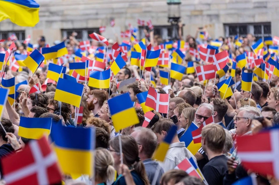 Мітинги на підтримку України Данією після вторгнення у 2022 році