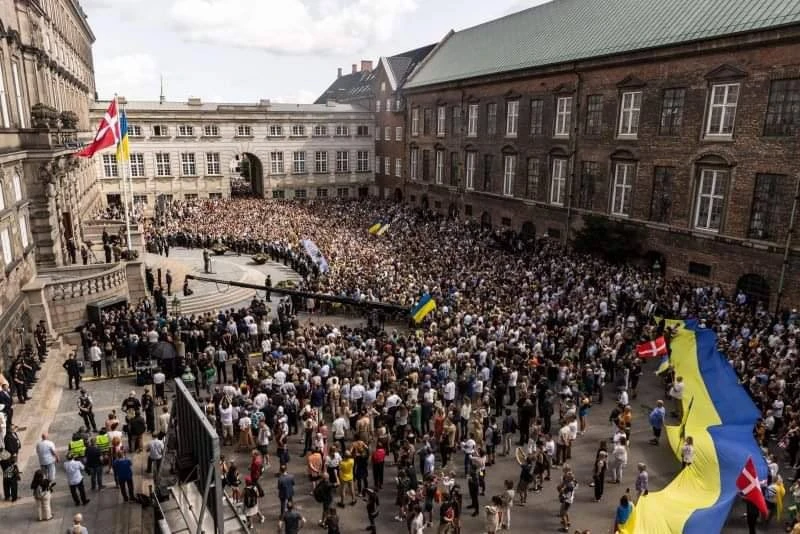 Мітинги на підтримку України Данією після вторгнення у 2022 році