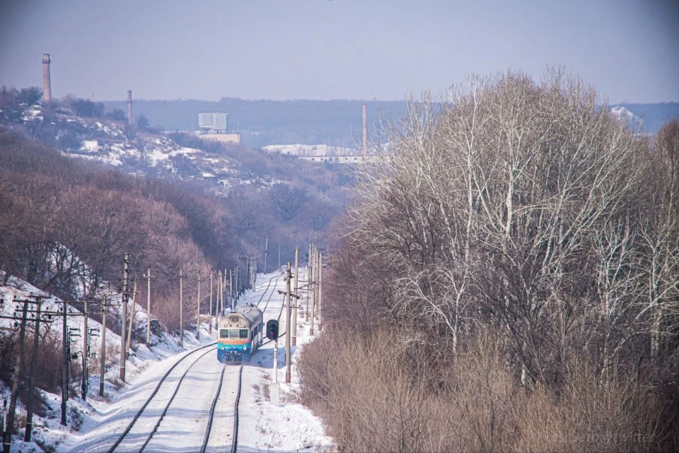 Дизель поїзд Попасна-Сватове. Фото: Павло Алейников