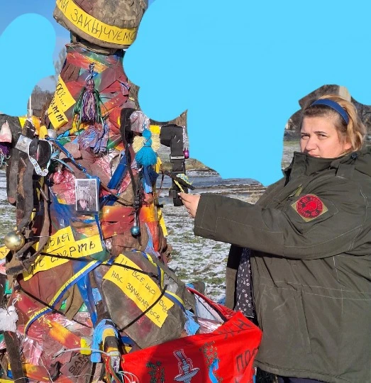 Світлана під час поїздки на Донеччину