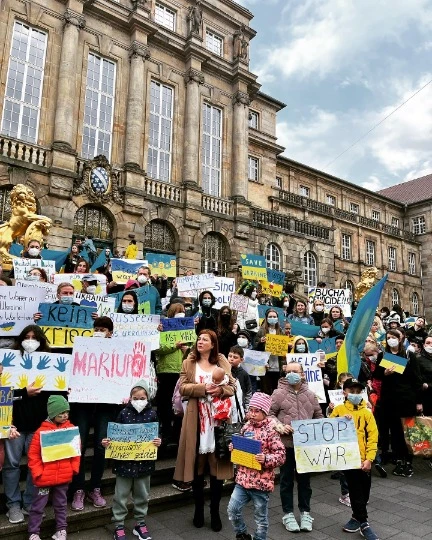 Проукраинские митинги в Германии, фото из архива Маргариты Алексенцевой