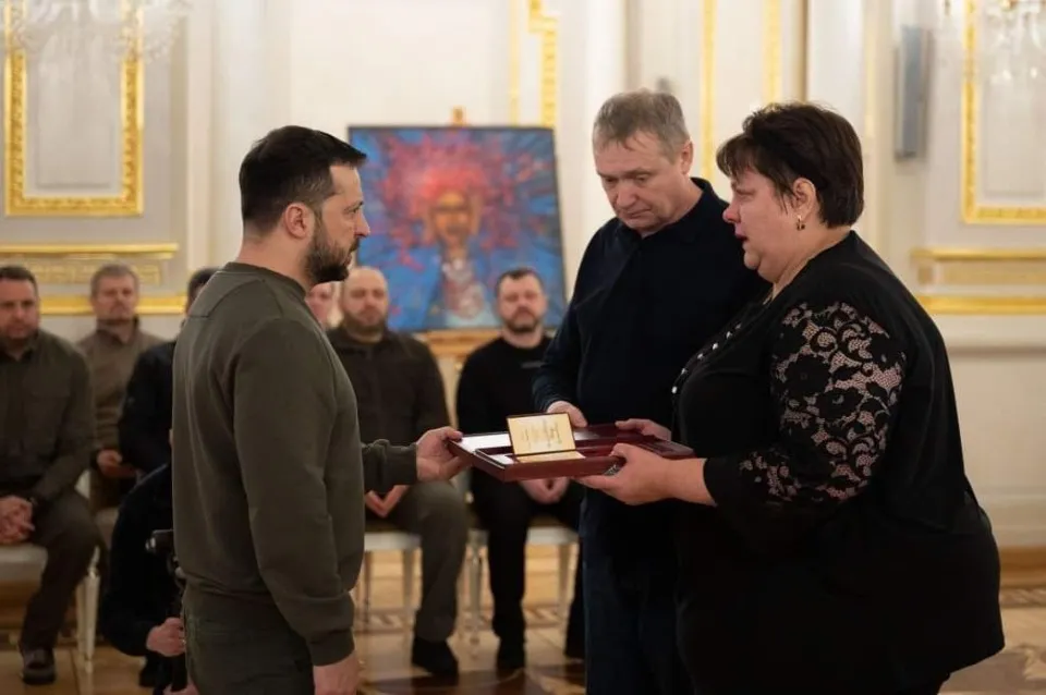 Родина Івана Лєщєнкова на врученні нагород