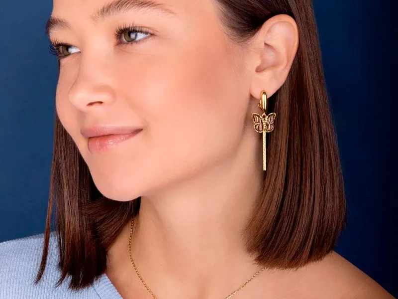 серьги-бабочки