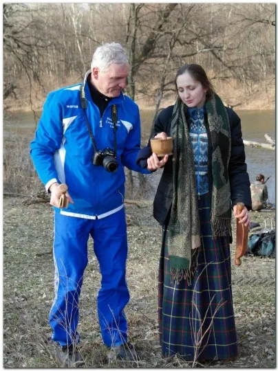 Микола Скурідін та Марина Люта на березі Дінця