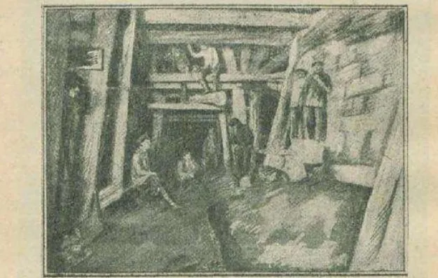 Building of the tunnel: Photo from the book by Pavlo Rymkevych Under the Ground and Under the Water