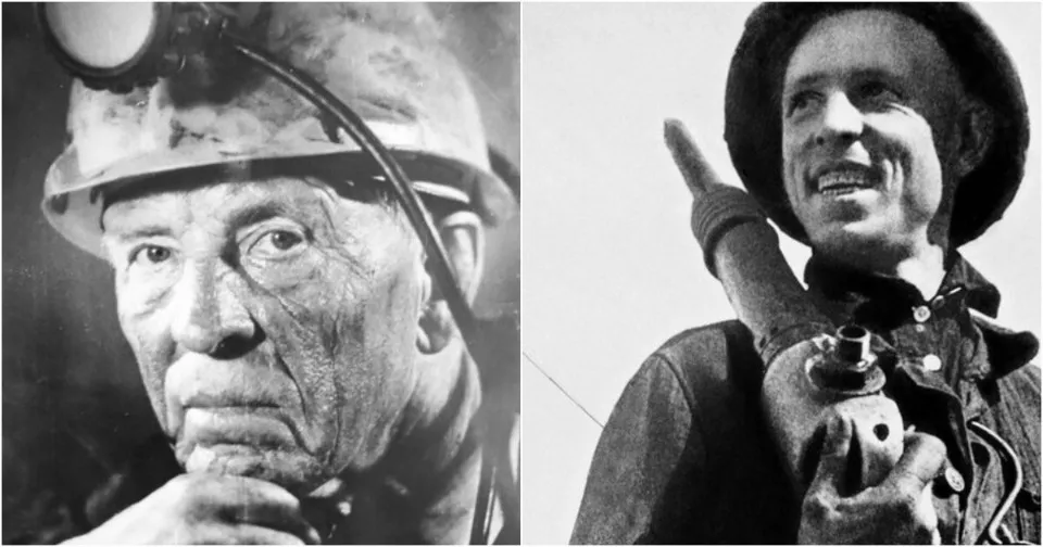 Олексій Стаханов на початку свого трудового шляху та наприкінці