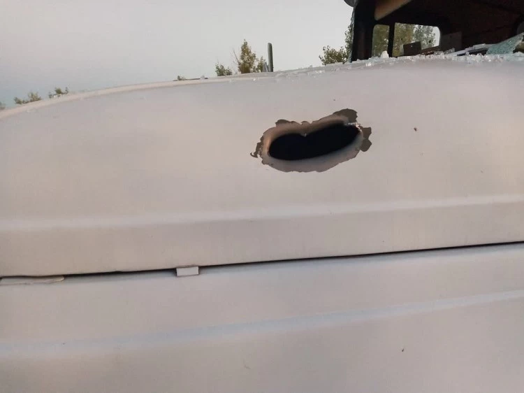 следы обстрела