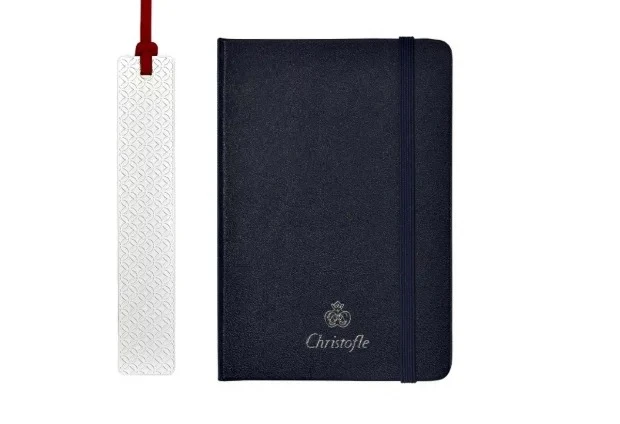 Блокнот с посеребренной закладкой Circles