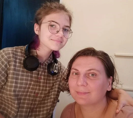 Яна Ладыка с дочерью