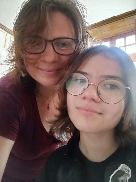 Яна Ладыка с дочерью