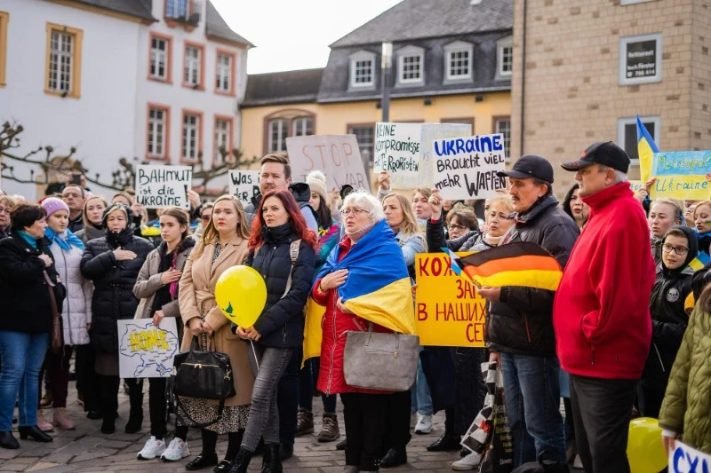 Ася Лютая на мероприятии в поддержку Украины