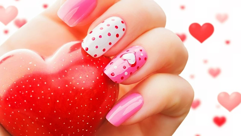 сердечки маникюр